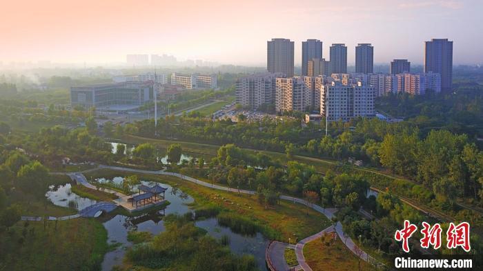 肥西潭沖河濕地公園。肥西縣委宣傳部供圖